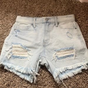 Light blue Jean shorts with rips